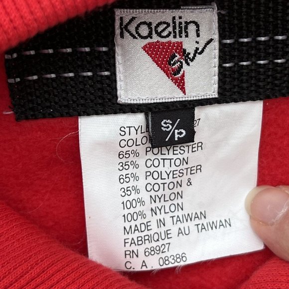 Kaelin Vintage 1/4 Zip Sweatshirt 80 s Perfect Condition Retro Ski Shirt Size Sm - Picture 6 of 8